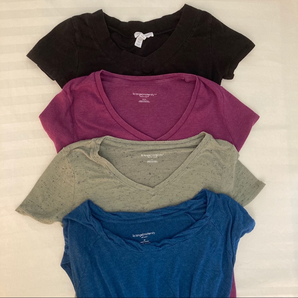Variety of well worn maternity short sleeve med